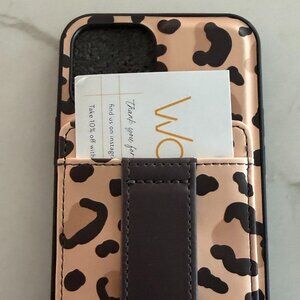 Walli case iPhone 12 pro Brown Leopard Magnetic Case and Wallet